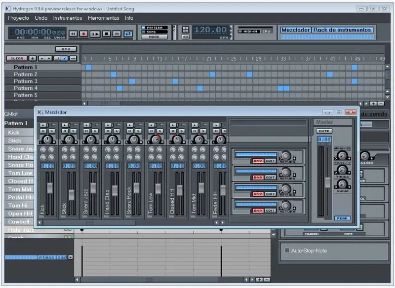 Interface graphique de Hydrogen