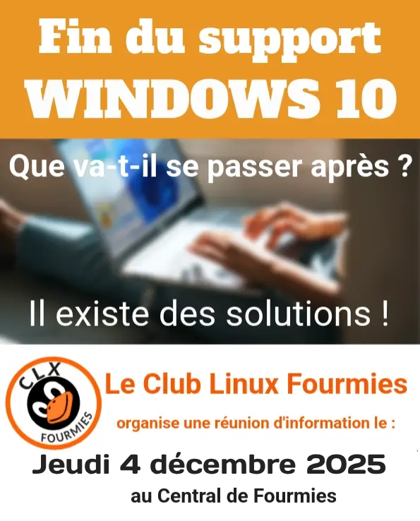 Réunion d'information sur la fin du support de Windows 10